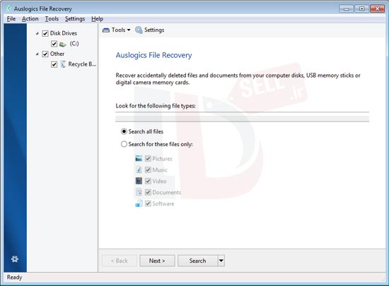 نرم افزار بازیابی فایل های پاک شده - Auslogics File Recovery 9.3.0