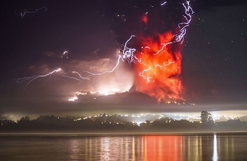 فوران آتشفشان کلبیکو در شیلی